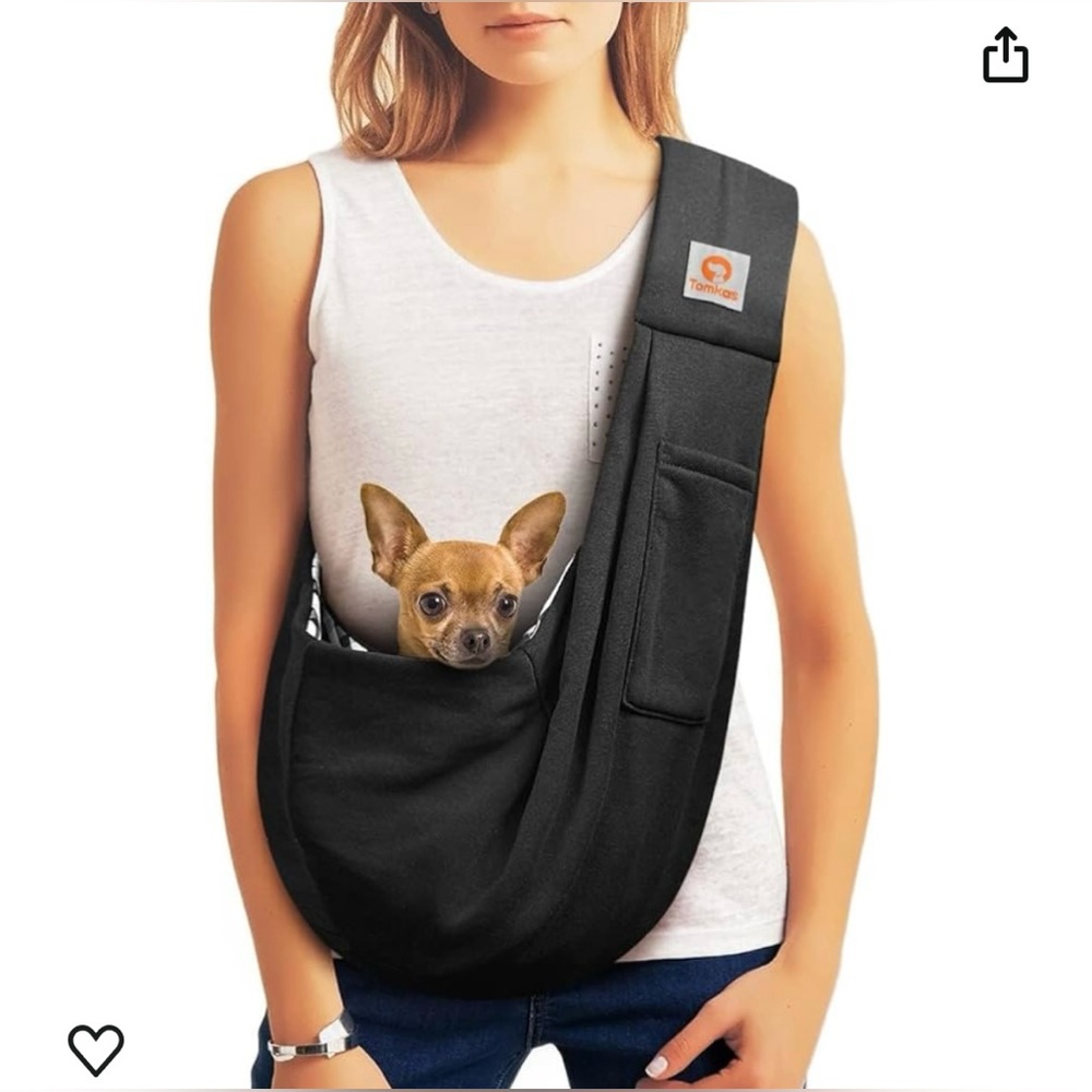 Tomkas Dog Carrier Sling for small cats and dogs.